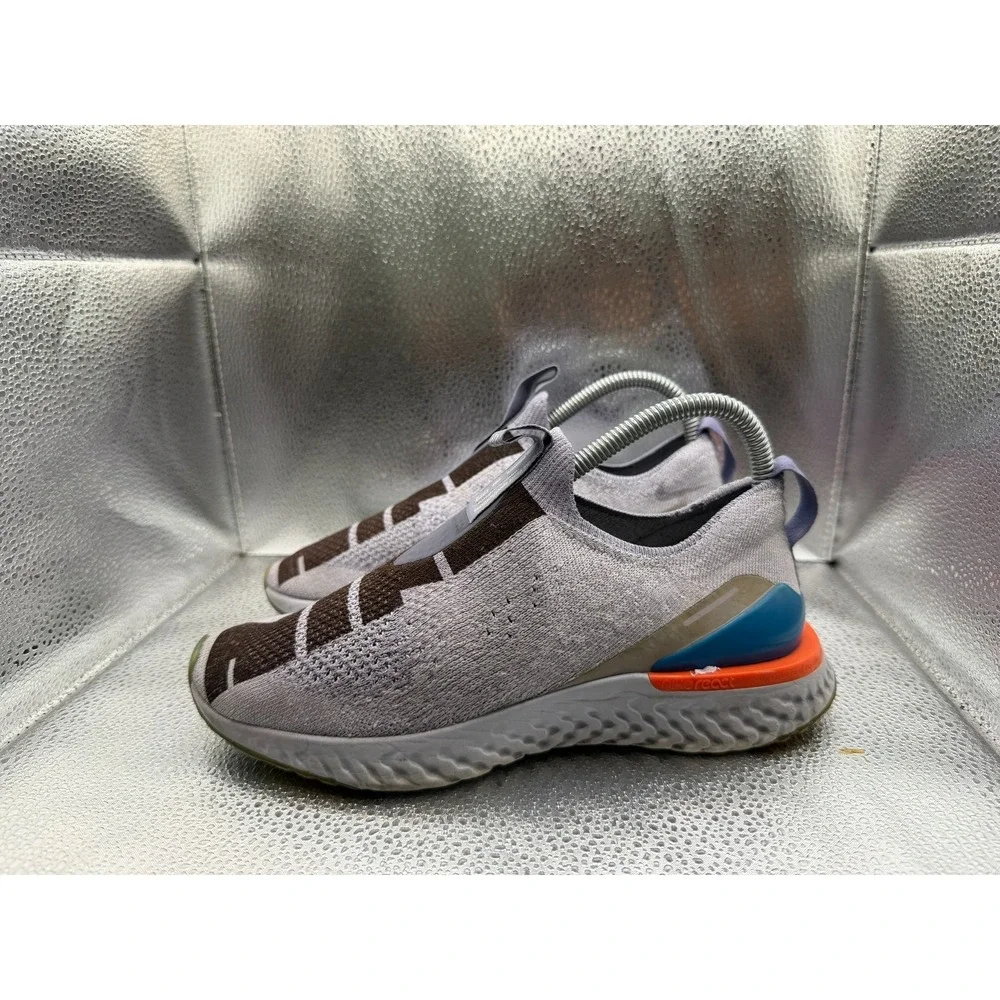 Size 5.5Y Nike Epic Phantom React Flyknit Indigo Fog Kids‎ Sneakers CJ7202-400